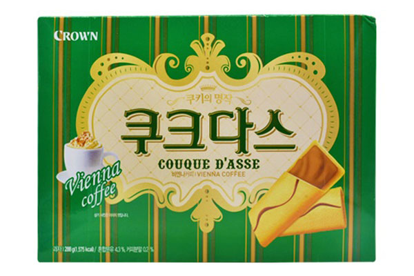 Bánh Crown Hàn Quốc vị vani 288g (mầu xanh)