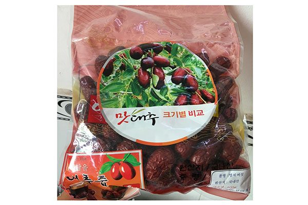 Táo đỏ khô Jujube Hàn Quốc - Túi 500g