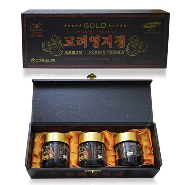 Cao Linh Chi núi hộp gỗ đen Hàn Quốc 120g x 3