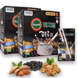 Sữa óc chó hạnh nhân đỗ đen Vegemil Hàn Quốc - 16 hộp 190ml