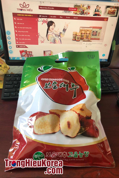 Táo đỏ khô Hàn Quốc (Jujube mẫu mới 2018) túi 500g