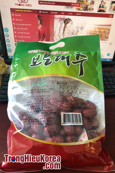 Táo đỏ khô Hàn Quốc (Jujube mẫu mới 2018) túi 500g